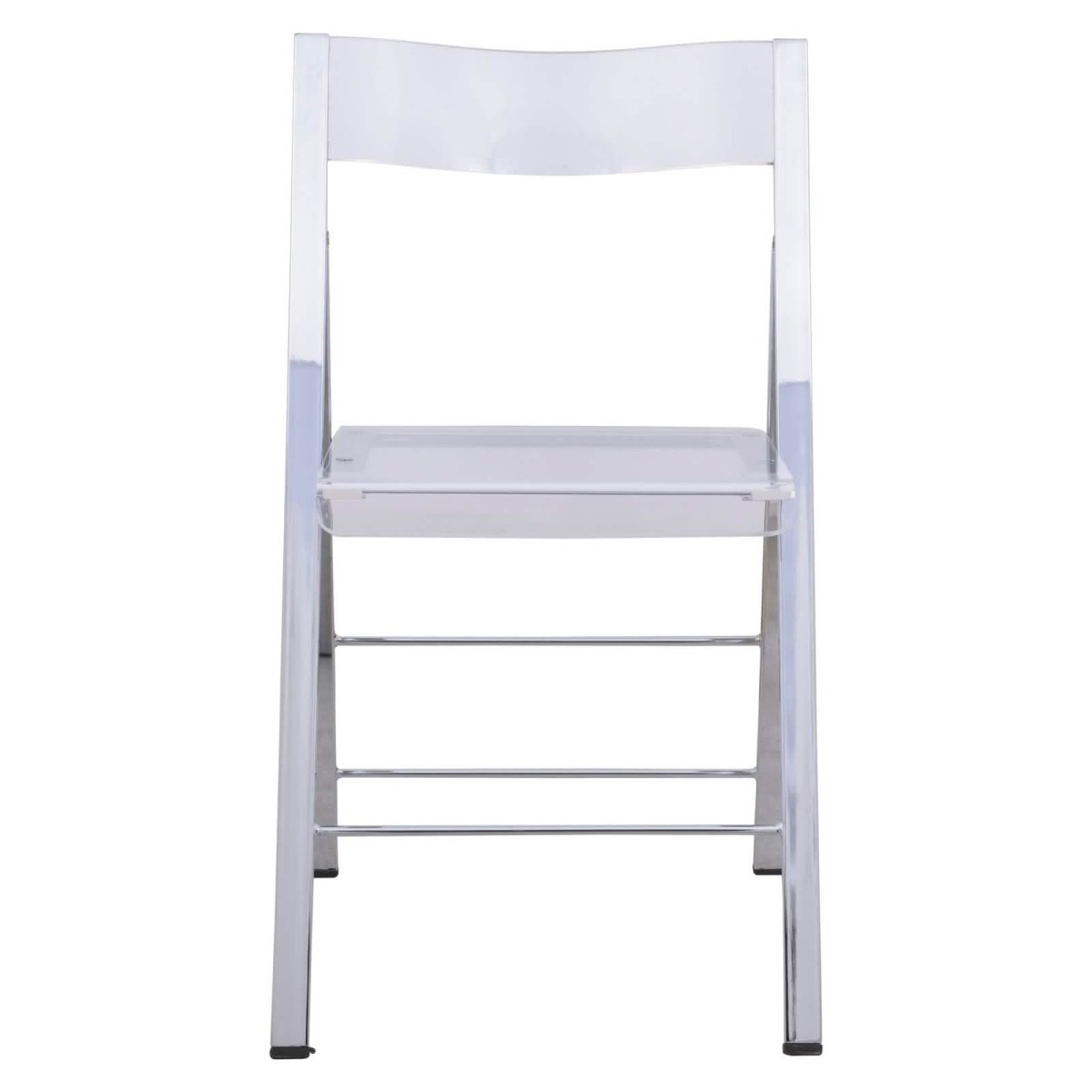 Menno Modern Acrylic Folding Chair Red Leisuremod