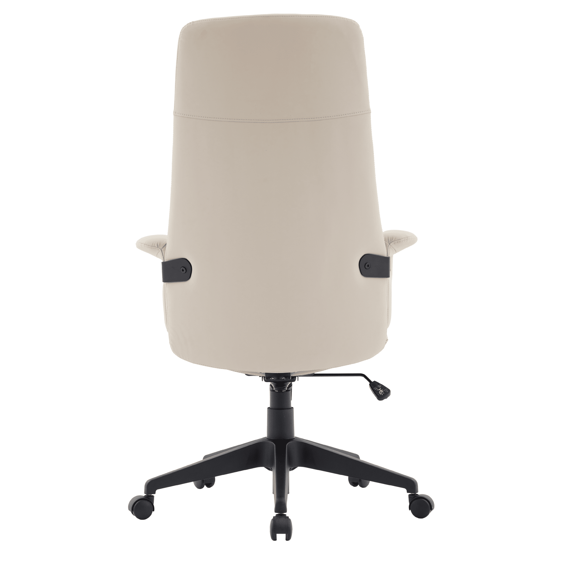 Inifini High-Back Leather Ergonomic Office Chair With Lumbar Support, Adjustable Hight and Swivel Tan Office Chair Leisuremod