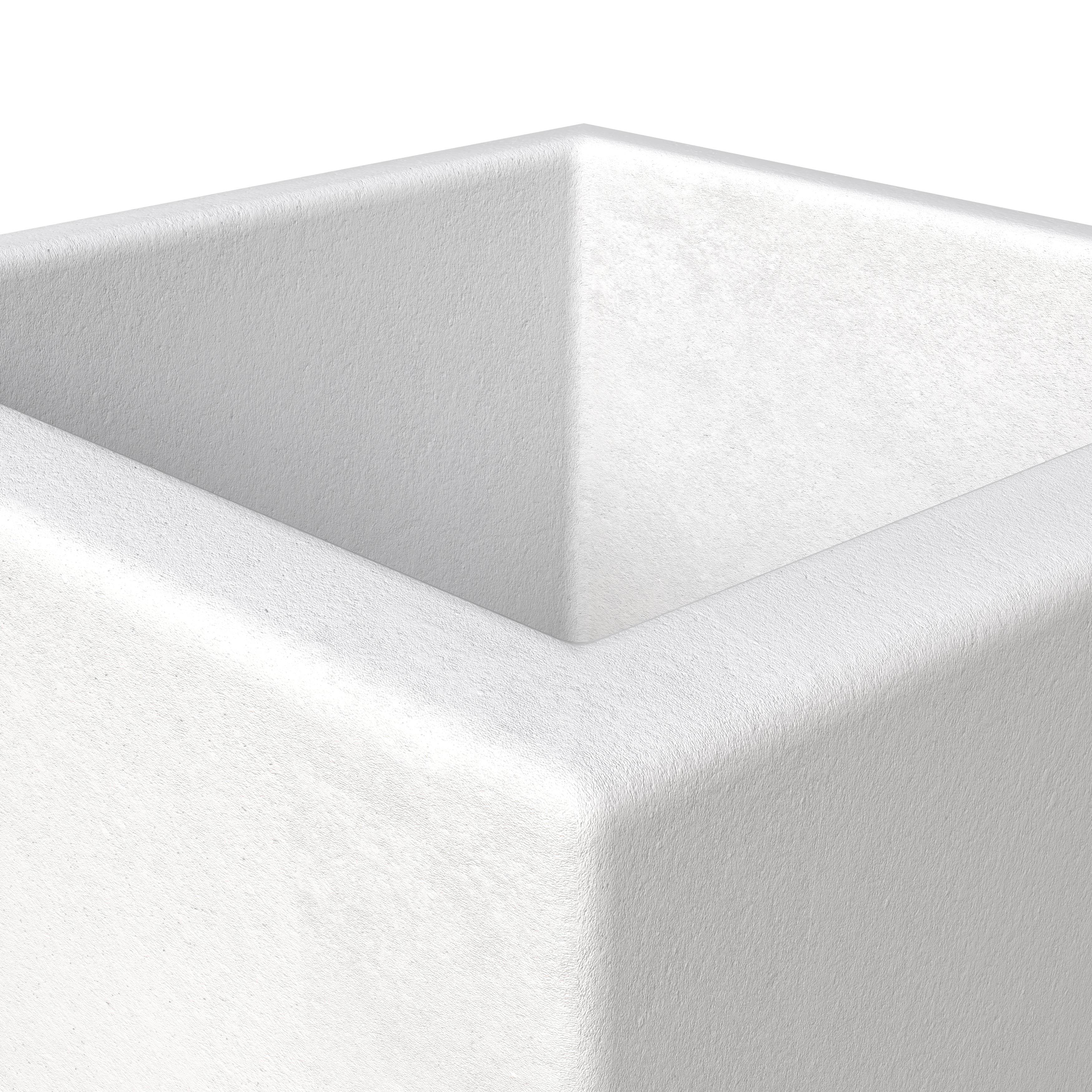 Leisuremod Planter Orna Fiberstone and MgO Clay Weather-Resistant Tapered Square Planter for Home and Garden