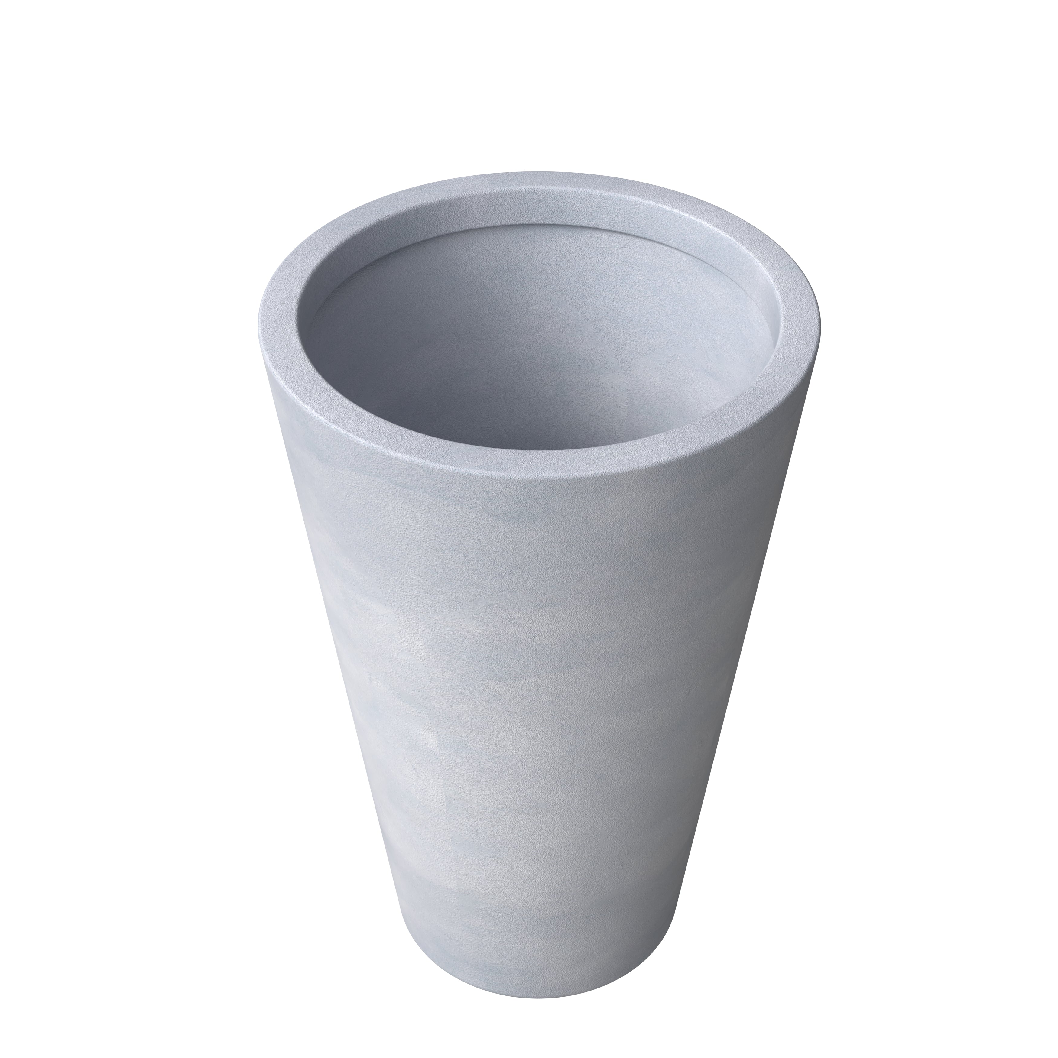 Leisuremod Planter Pebble Modern Fiberstone and MGO Clay Tapered Round Planter for Indoor and Outdoor