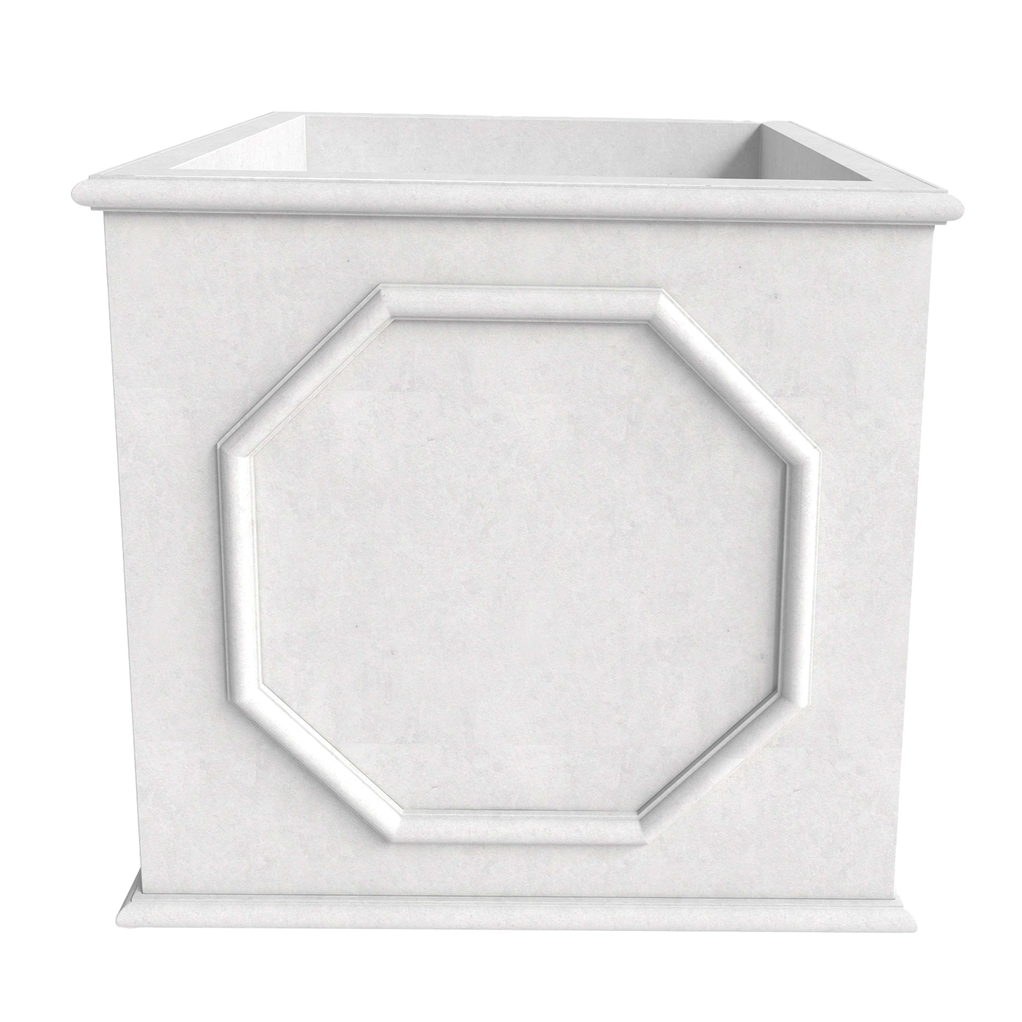 Leisuremod Planter Sprout Modern Square Fiberstone and MGO Clay Planter for Indoor and Outdoor