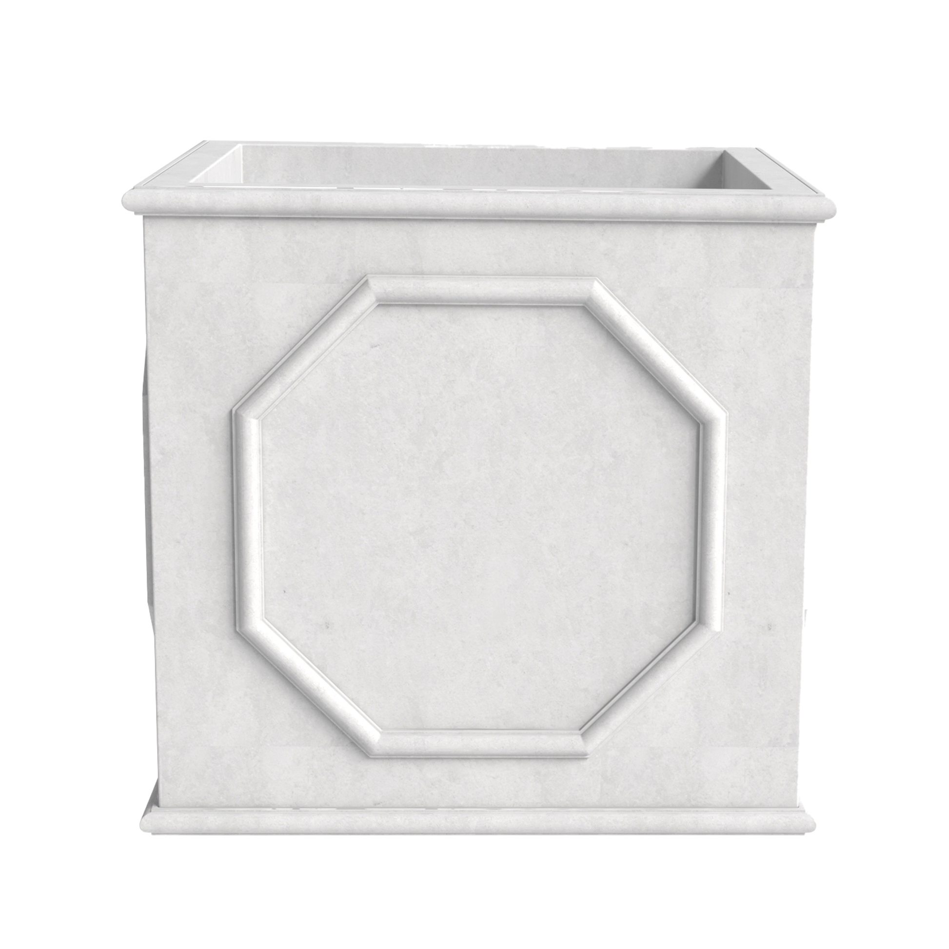 Leisuremod Planter Sprout Modern Square Fiberstone and MGO Clay Planter for Indoor and Outdoor