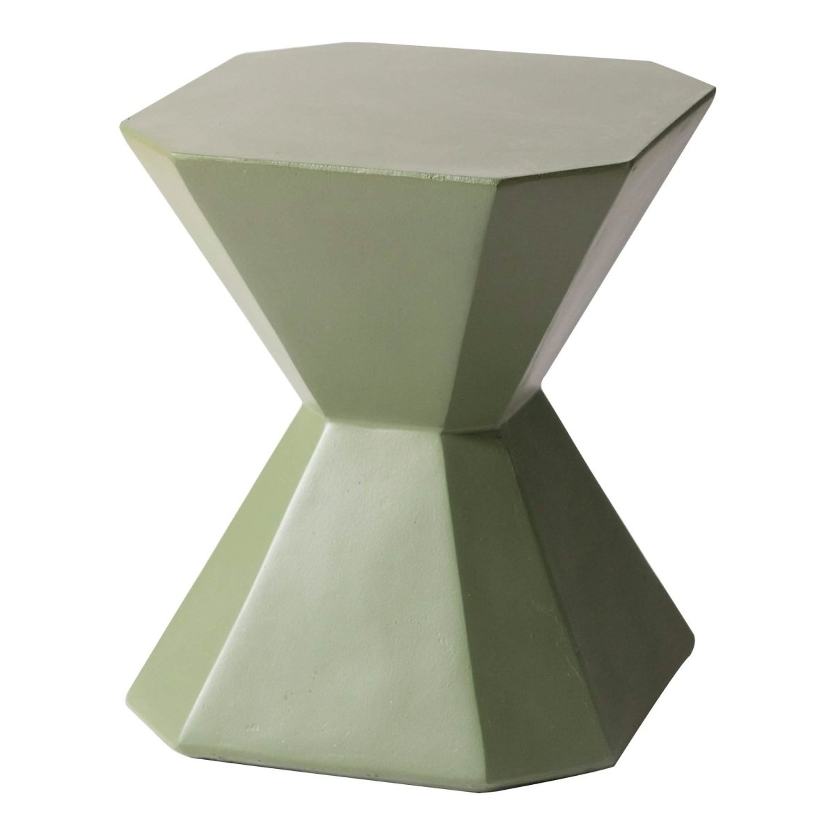 Azure Side Table Round Fiberstone Accent Table Olive Green Side Table LeisureMod