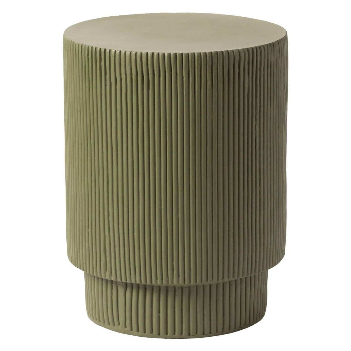 LeisureMod Side Table Eden Series Side Table in Fiberstone Round Accent Table for Home, Living Room, Indoor, and Outdoor