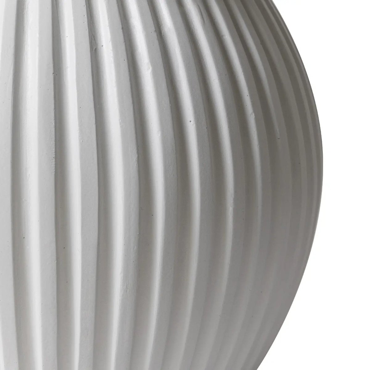 Leisuremod Side Table Mander Fiberstone Side Table with Ribbed Hourglass Design for Indoor and Outdoor