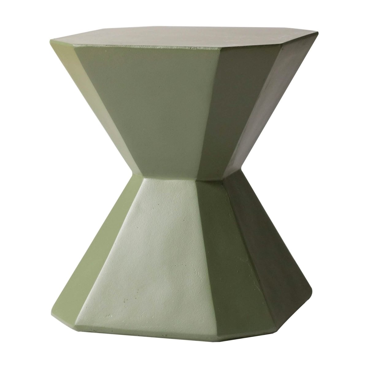 Azure Side Table Round Fiberstone Accent Table Olive Green Side Table LeisureMod