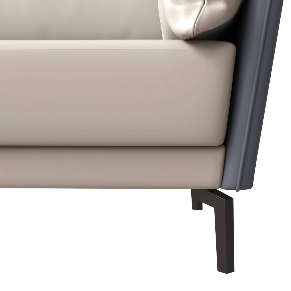 Luxify 3-Seater Leather Sofa with Stainless Steel Legs and Removable Cushions Green Sofa Leisuremod