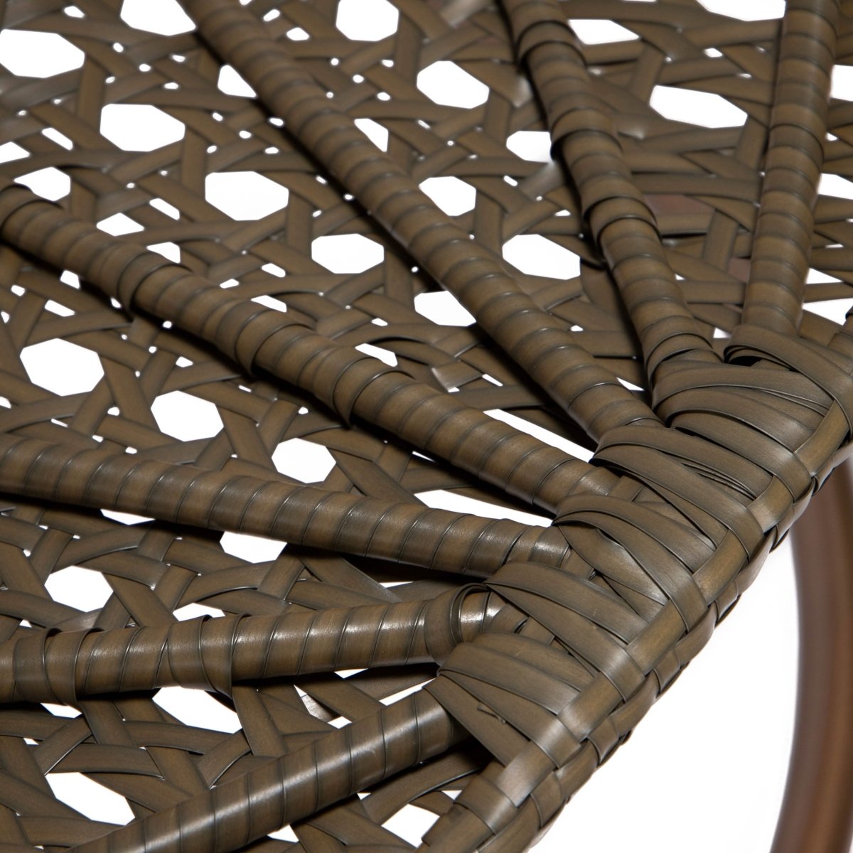 Modern Wicker Hanging Single Seating Egg Swing Chair in Beige/Charcoal/White Frame With Cushions Beige Dark Green swing chair Leisuremod