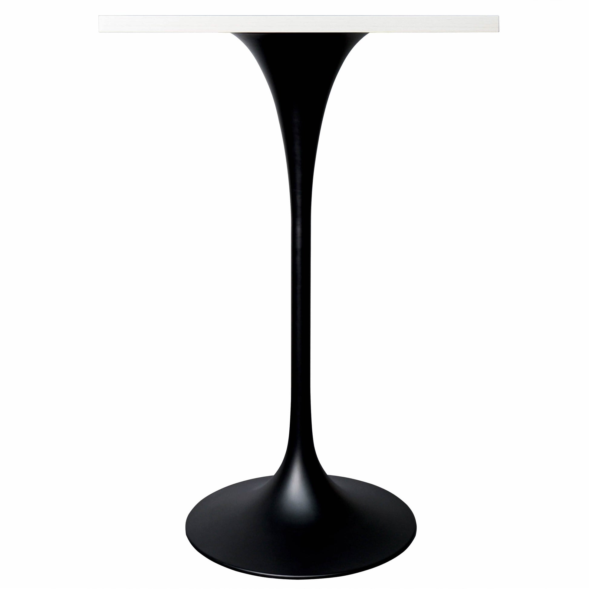 Leisuremod TABLE Verve 24" Square Top Bar Height Table, Brushed Gold/Black/White Stainless Steel Base with MDF Table Top