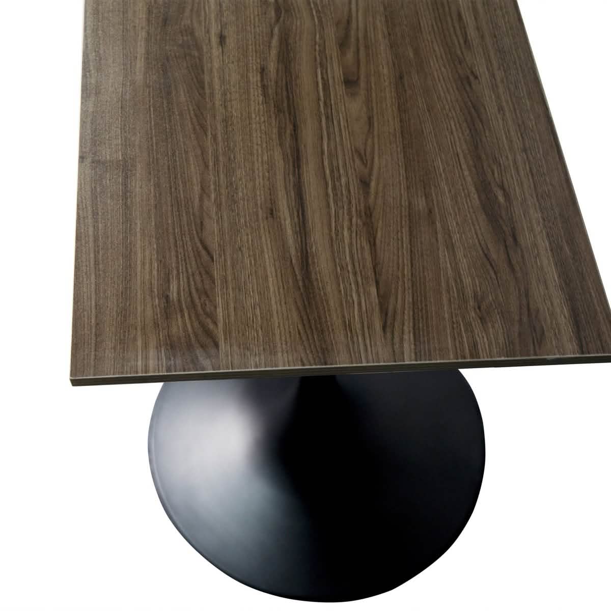 Leisuremod TABLE Verve 24" Square Top Bar Height Table, Brushed Gold/Black/White Stainless Steel Base with MDF Table Top