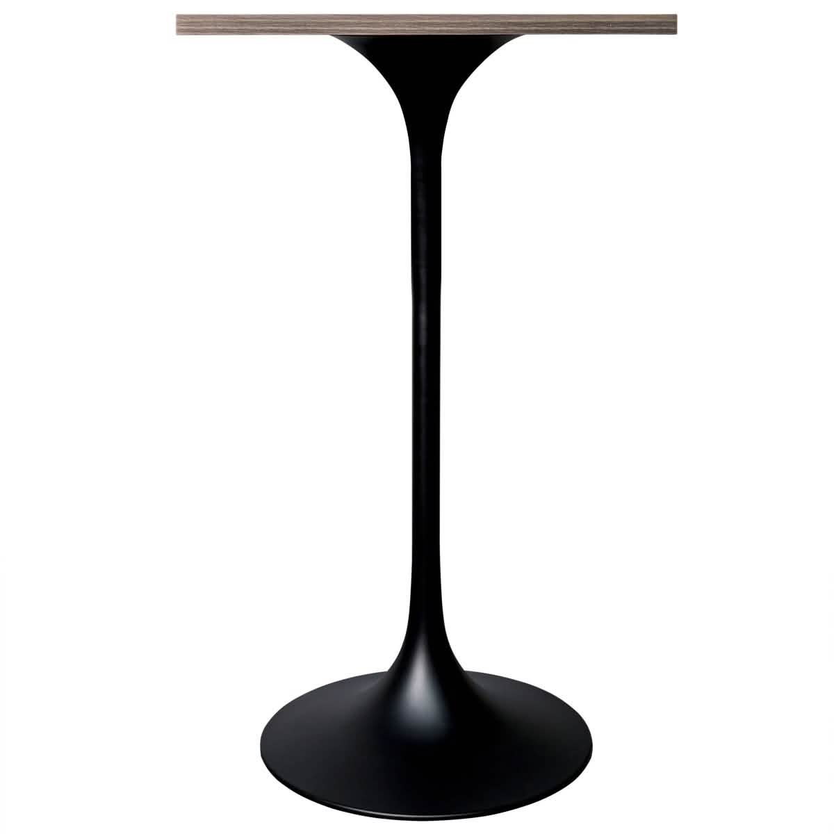 Leisuremod TABLE Verve 24" Square Top Bar Height Table, Brushed Gold/Black/White Stainless Steel Base with MDF Table Top