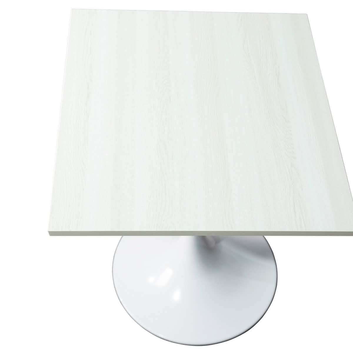 LeisureMod Verve 24" Square Top Bar Height Table, Brushed Gold/Black/White Stainless Steel Base with MDF Table Top