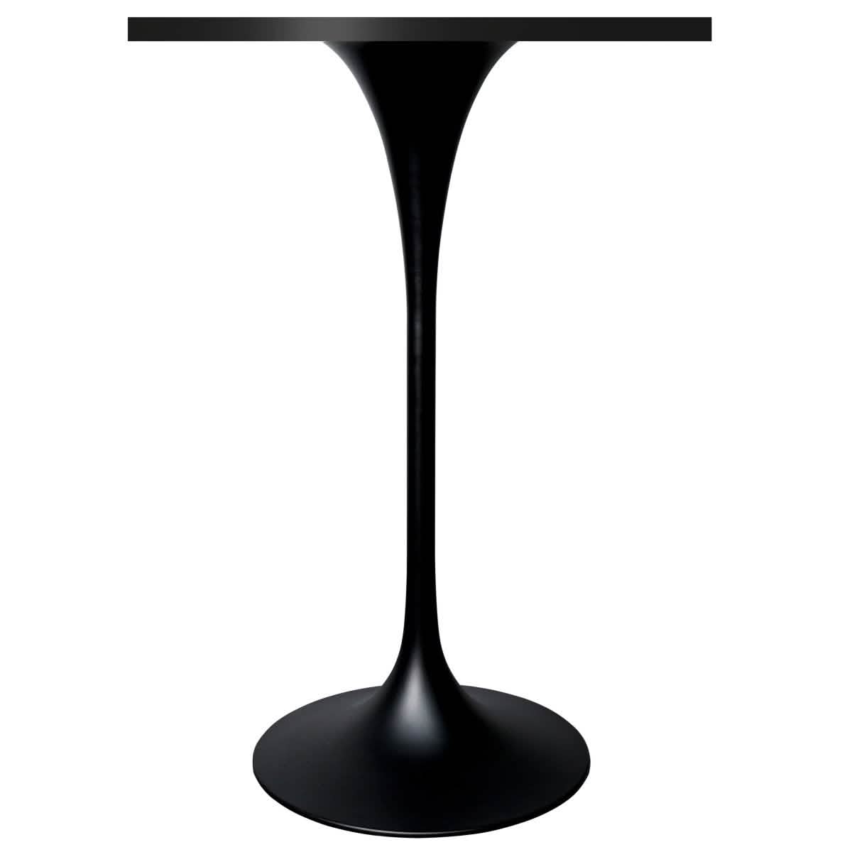 LeisureMod Verve 24" Square Top Bar Height Table, Brushed Gold/Black/White Stainless Steel Base with MDF Table Top