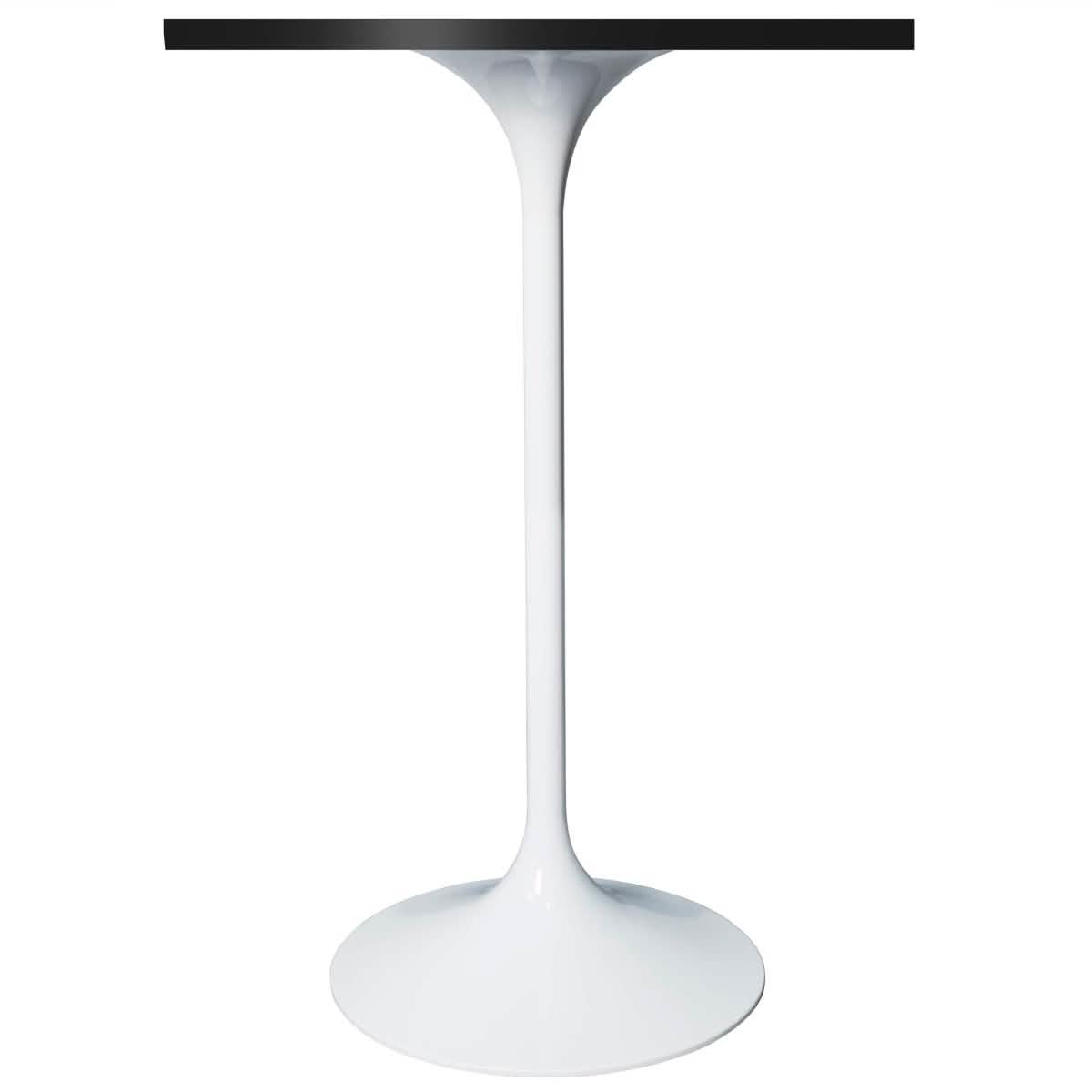 LeisureMod Verve 24" Square Top Bar Height Table, Brushed Gold/Black/White Stainless Steel Base with MDF Table Top
