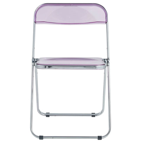 Lawrence Acrylic Folding Chair With Metal Frame