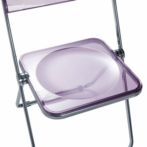 Lawrence Acrylic Folding Chair With Metal Frame