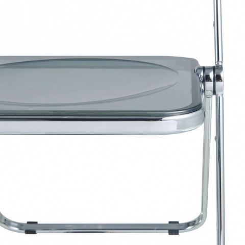 Lawrence Acrylic Folding Chair With Metal Frame
