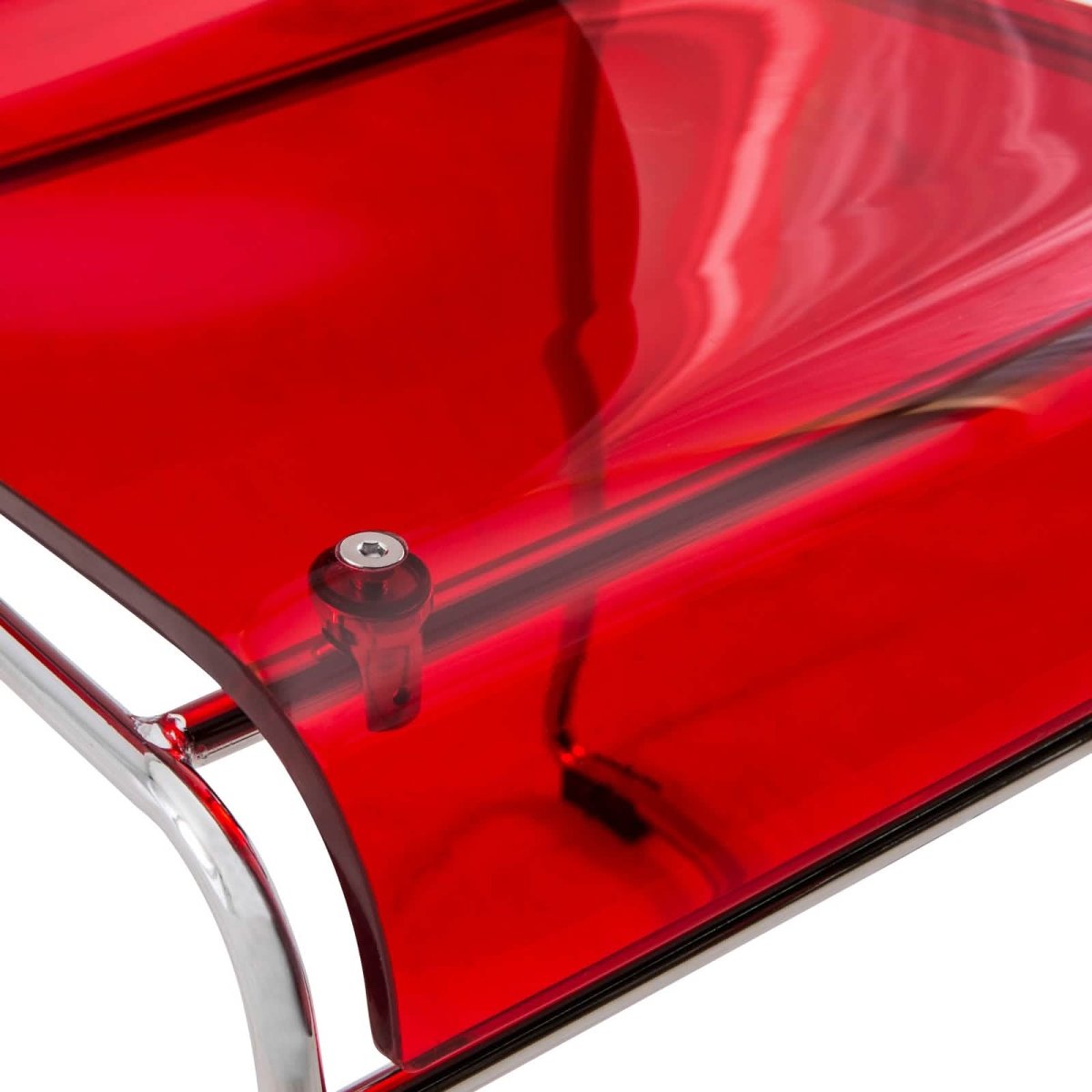 Lima Modern Acrylic Dining Chair With Chrome Base
