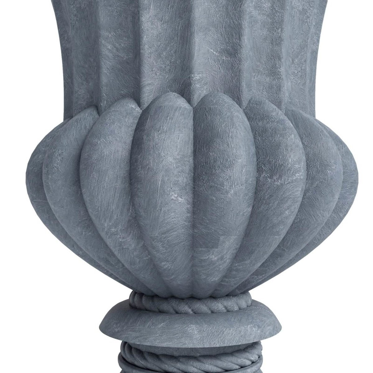 Lotus Fiberstone and Clay Urn Planter Pot Indoor Outdoor with Drainage Holes