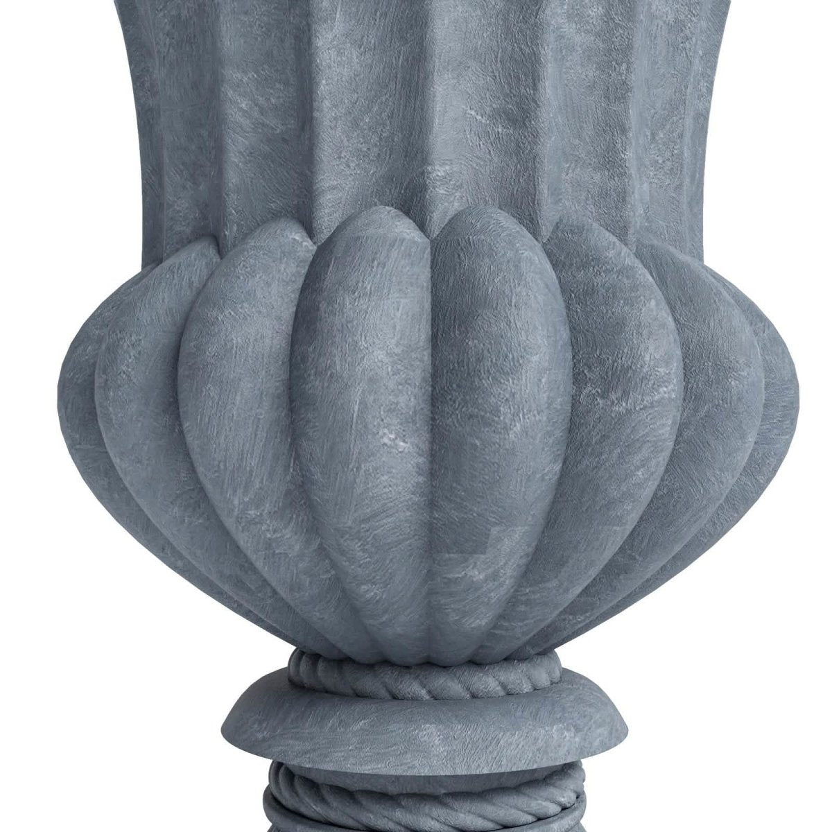 Lotus Fiberstone and Clay Urn Planter Pot Indoor Outdoor with Drainage Holes