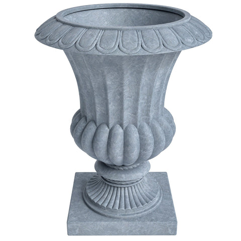 Lotus Fiberstone and Clay Urn Planter Pot Indoor Outdoor with Drainage Holes