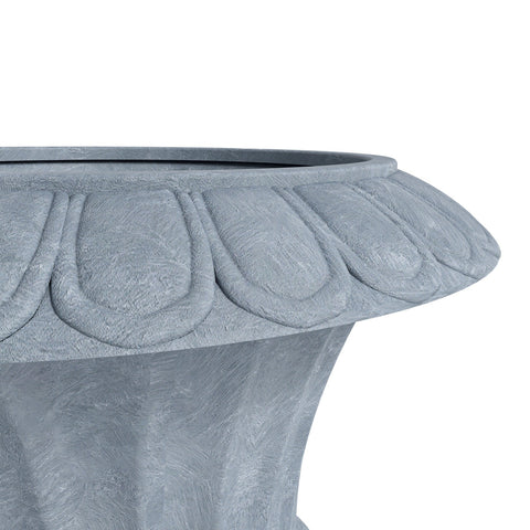 Lotus Fiberstone and Clay Urn Planter Pot Indoor Outdoor with Drainage Holes