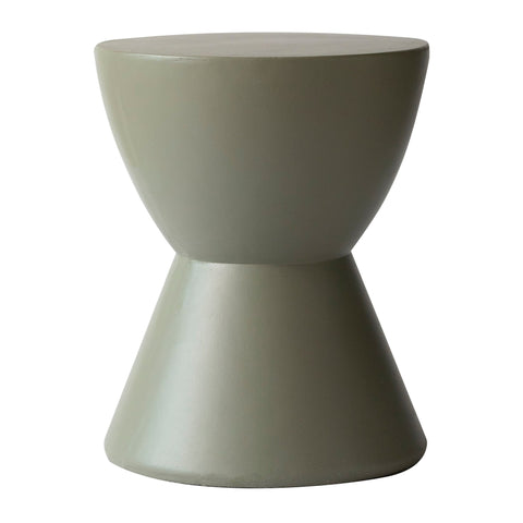 Loft Side Table Hourglass Design in Fiberstone Accent Table