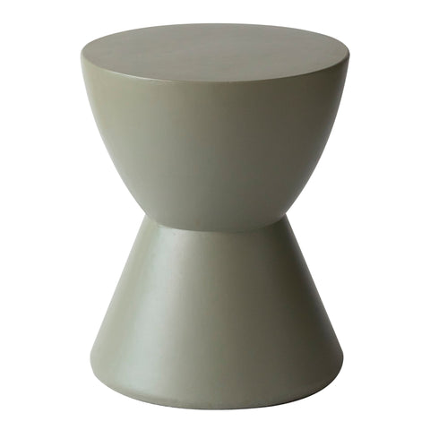 Loft Side Table Hourglass Design in Fiberstone Accent Table