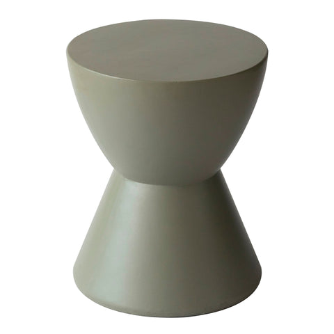 Loft Side Table Hourglass Design in Fiberstone Accent Table