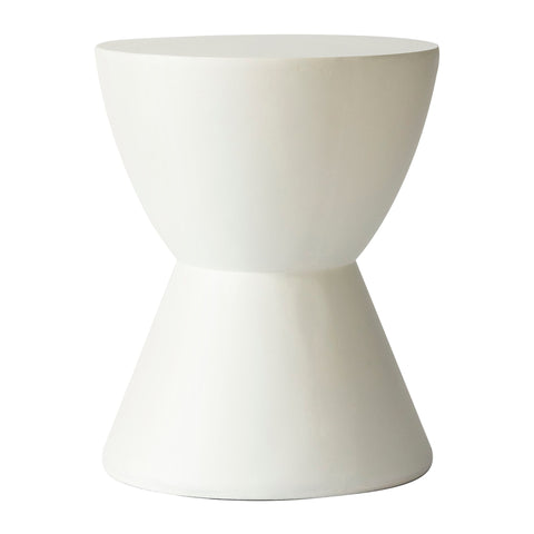 Loft Side Table Hourglass Design in Fiberstone Accent Table