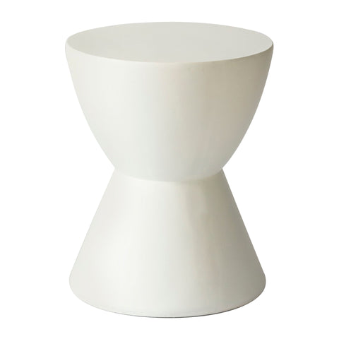 Loft Side Table Hourglass Design in Fiberstone Accent Table