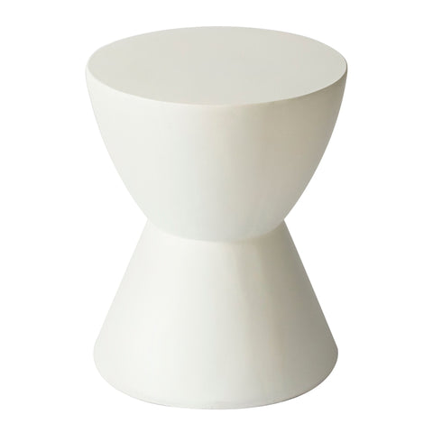 Loft Side Table Hourglass Design in Fiberstone Accent Table