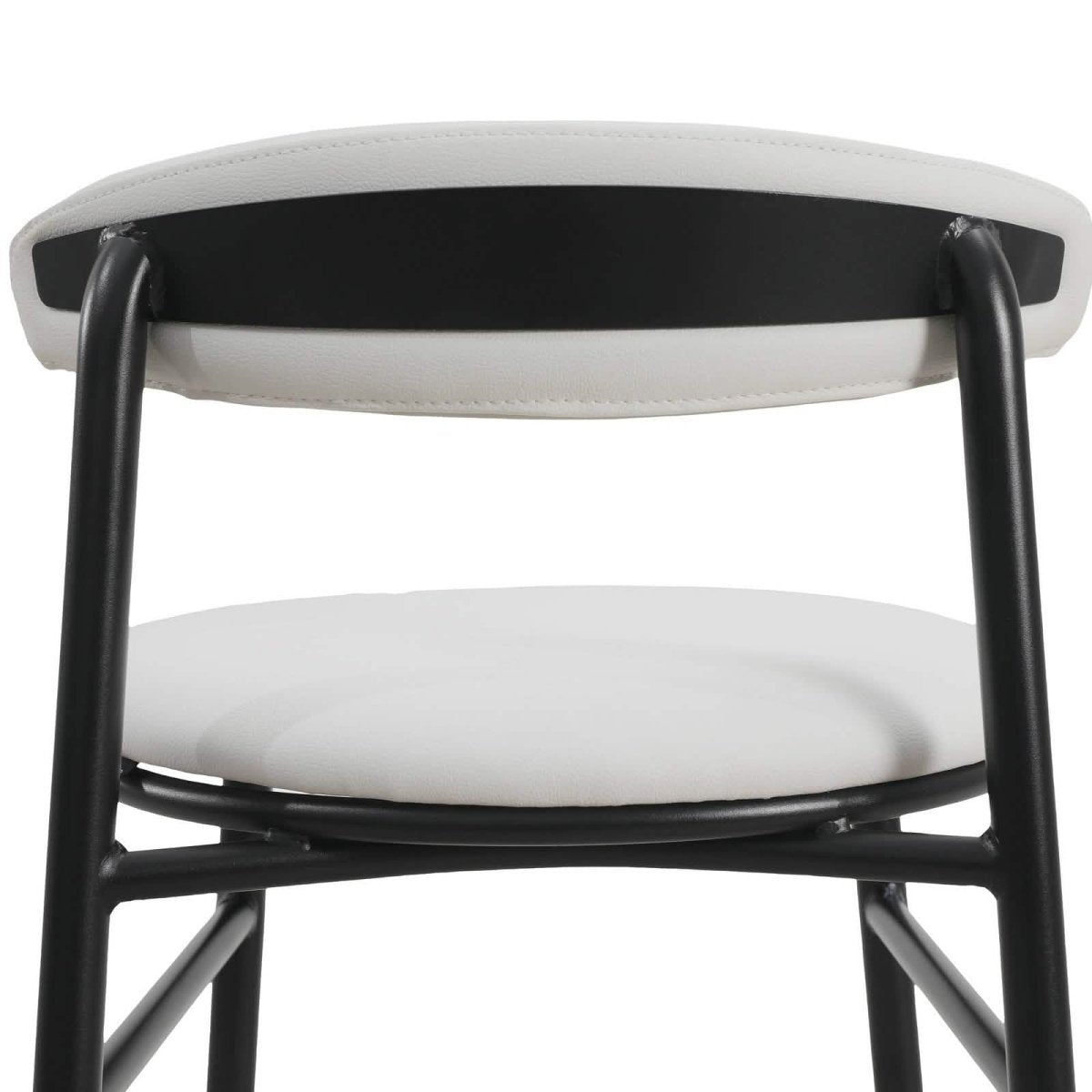 Lume Series Modern Bar Stool Upholstered in Leather for Dining Room and Kitchen