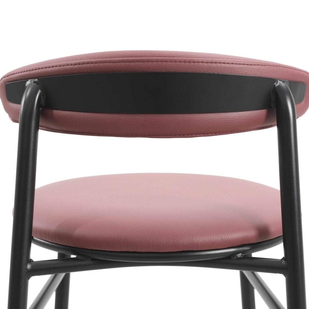 Lume Series Modern Bar Stool Upholstered in Leather for Dining Room and Kitchen