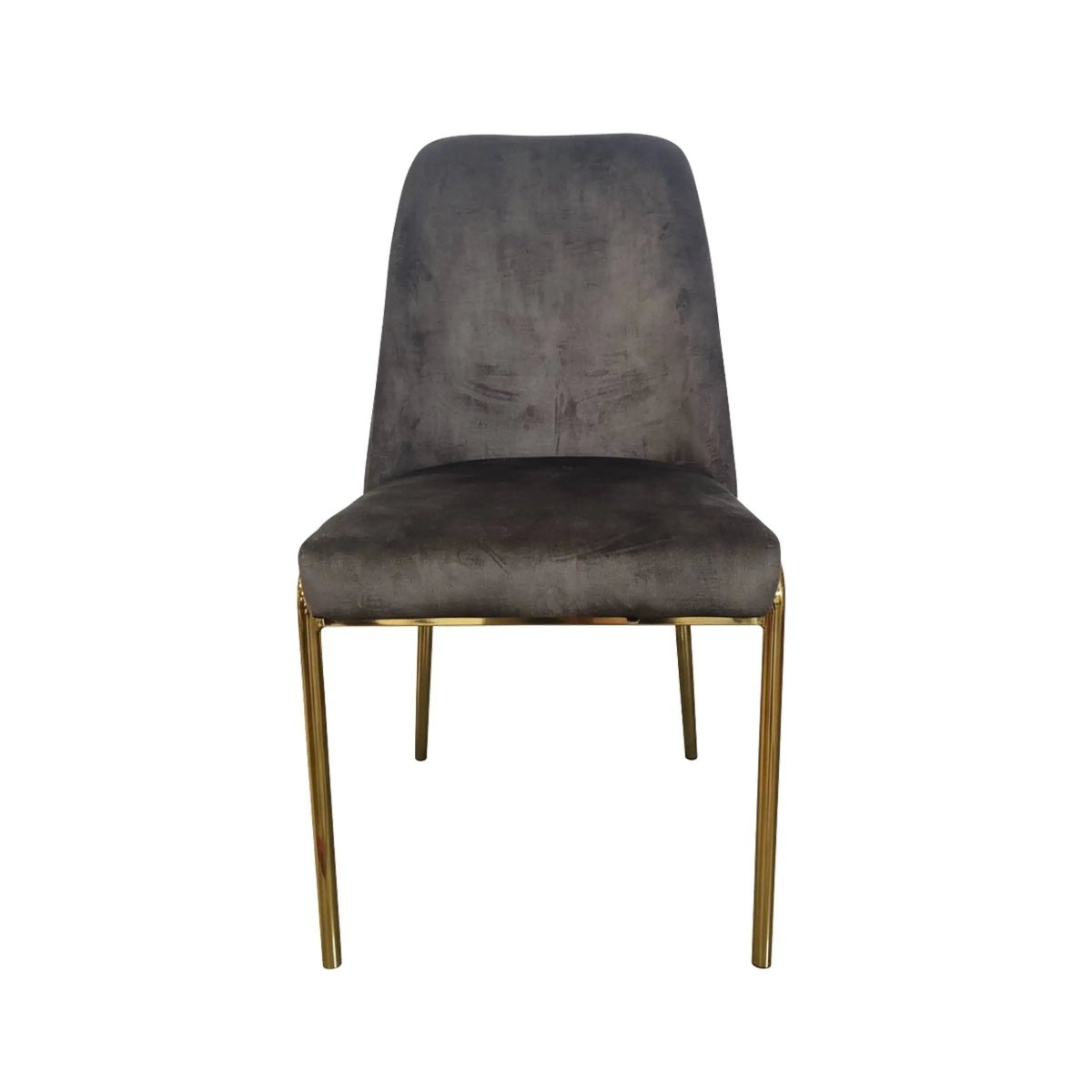 Lumen Modern Upholstered Dining Chair with Gold Steel Legs, Ergonomic Accent Chair