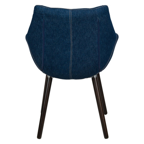 Milburn Modern Tufted Denim Lounge Accent Armchair