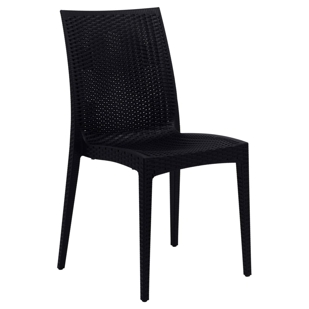 Mace Mid-Century 5-Piece Outdoor Dining Set White Dining Set Leisuremod