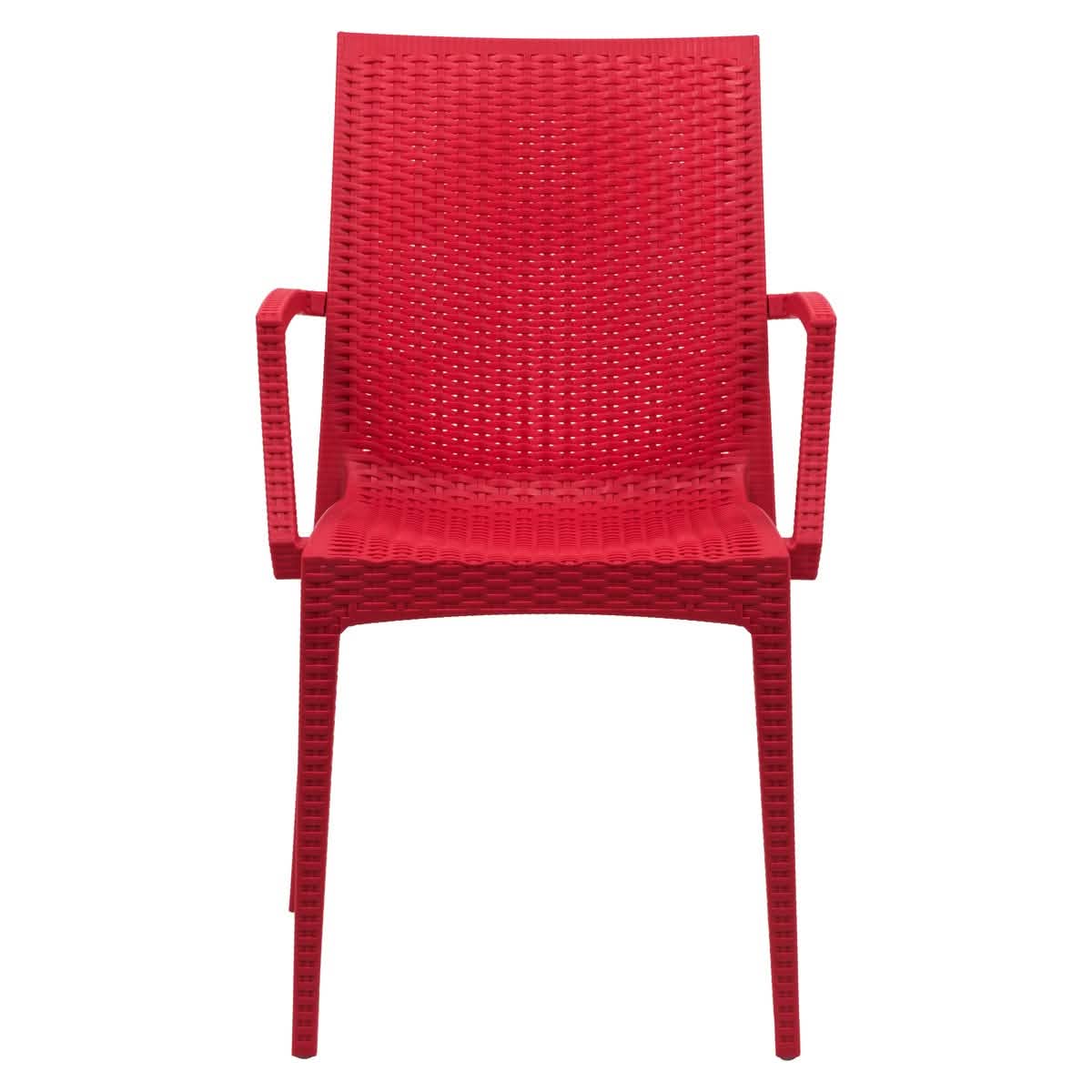 Mace Patio Outdoor Dining Armchair with Weave Design in Polypropylene