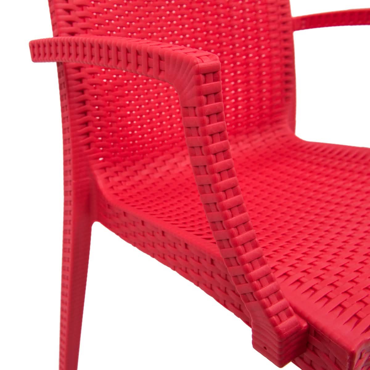 Mace Patio Outdoor Dining Armchair with Weave Design in Polypropylene