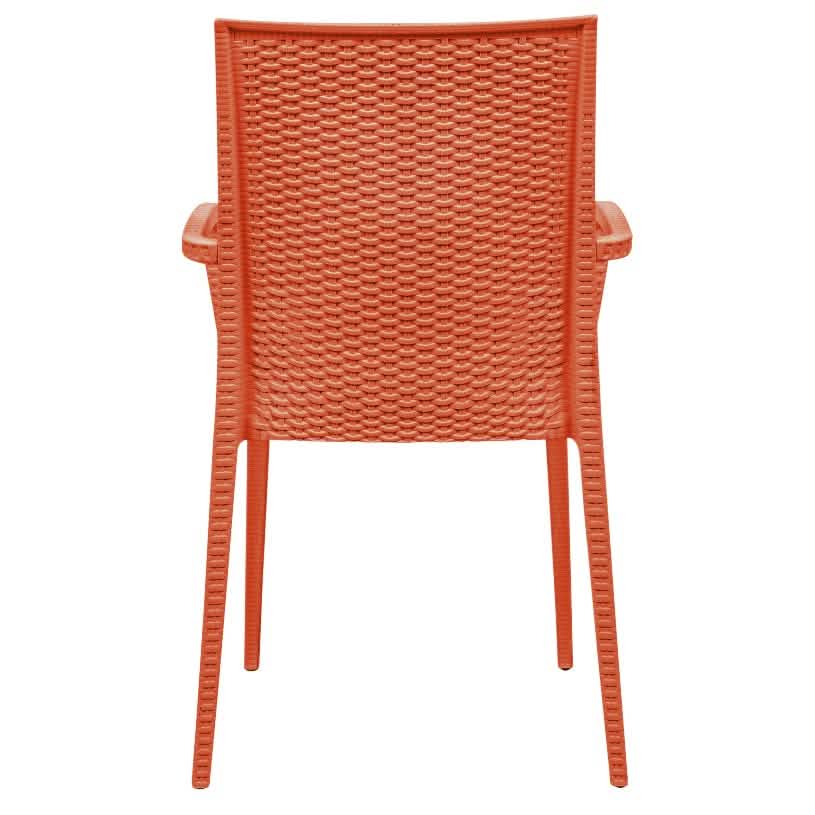 Mace Patio Outdoor Dining Armchair with Weave Design in Polypropylene