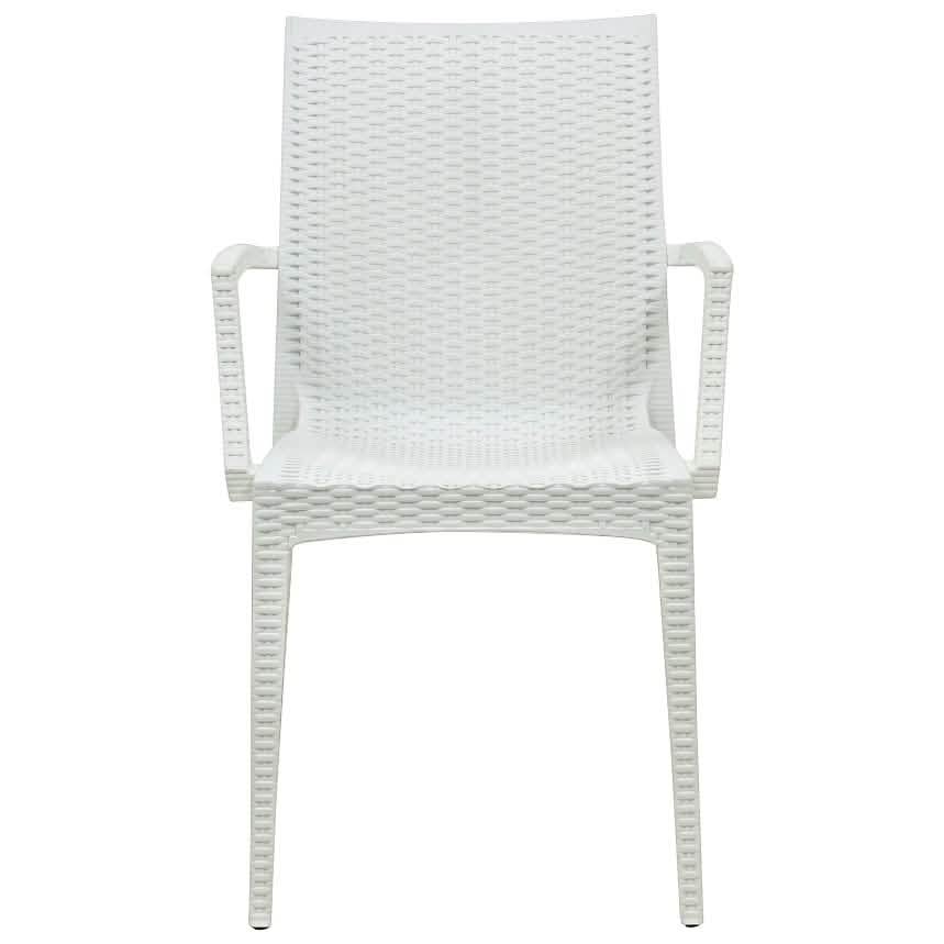 Mace Patio Outdoor Dining Armchair with Weave Design in Polypropylene