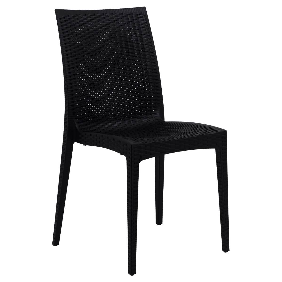 Mace Patio Outdoor Dining Chair with Weave Design in Polypropylene