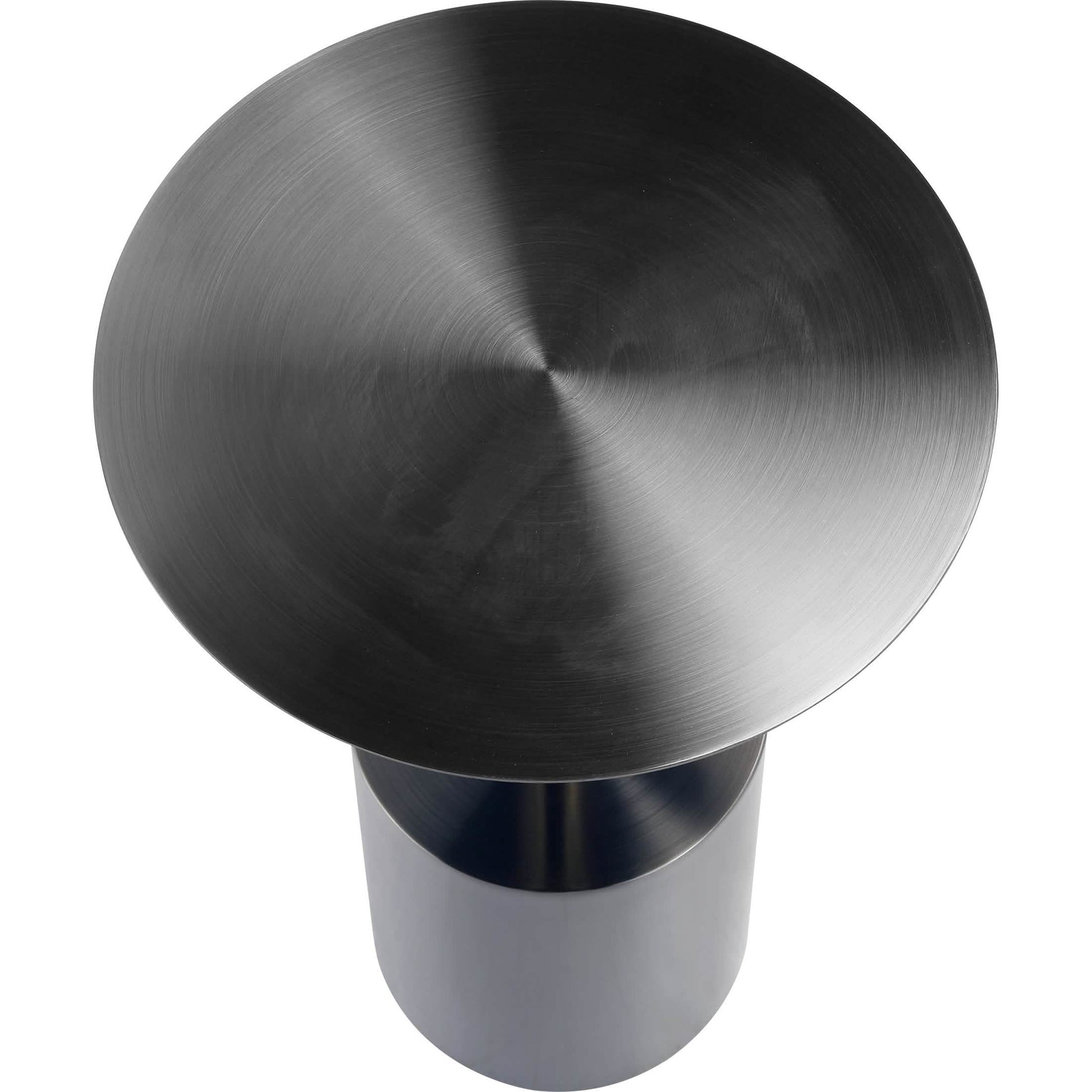 Malta Round Side Table Modern Accent End Table with Stainless Steel Pedestal Base