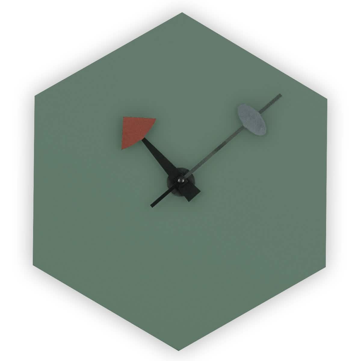 Manchester Modern hexagon Silent Non - Ticking Wall Clock