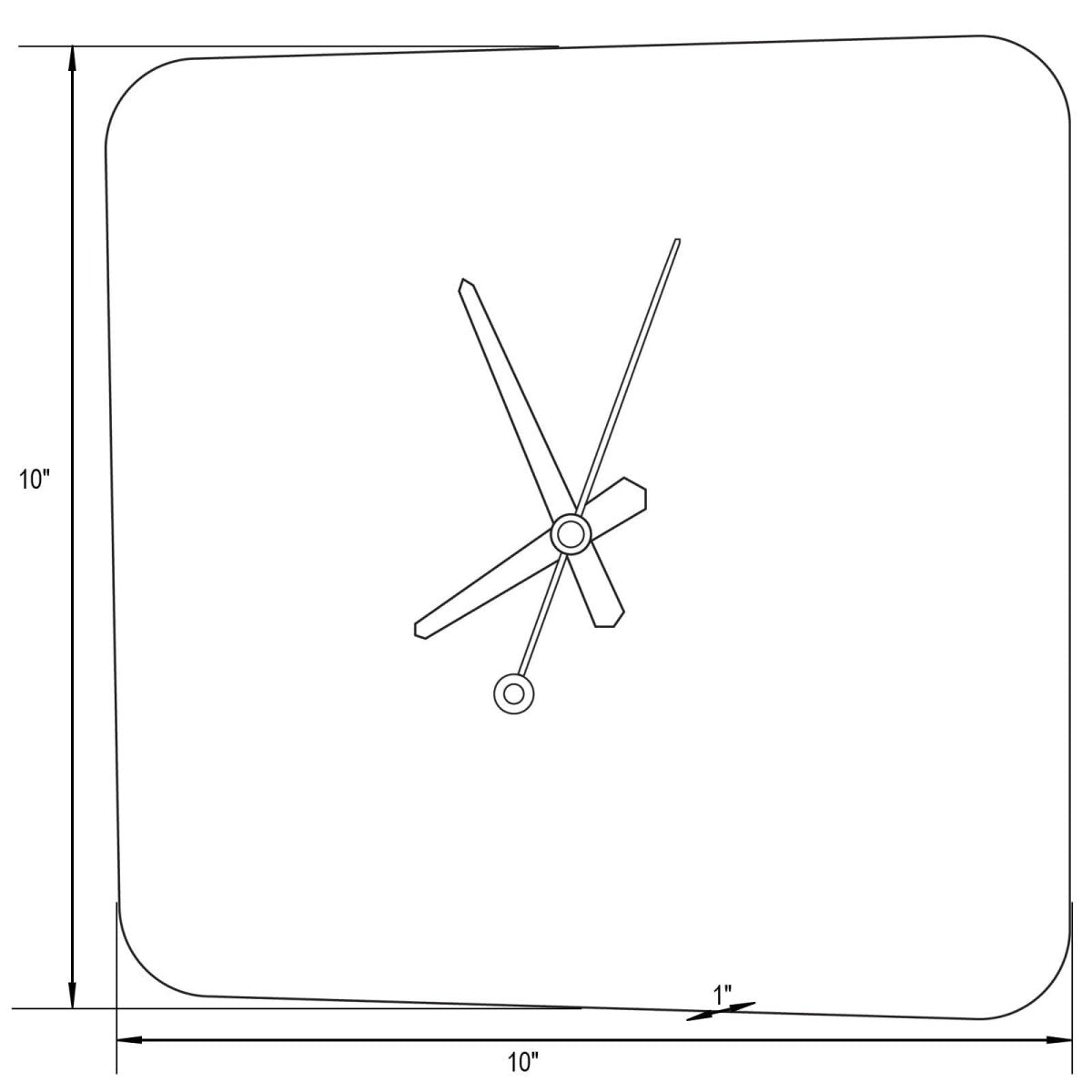 Manchester Modern Square Silent Non - Ticking Wall Clock