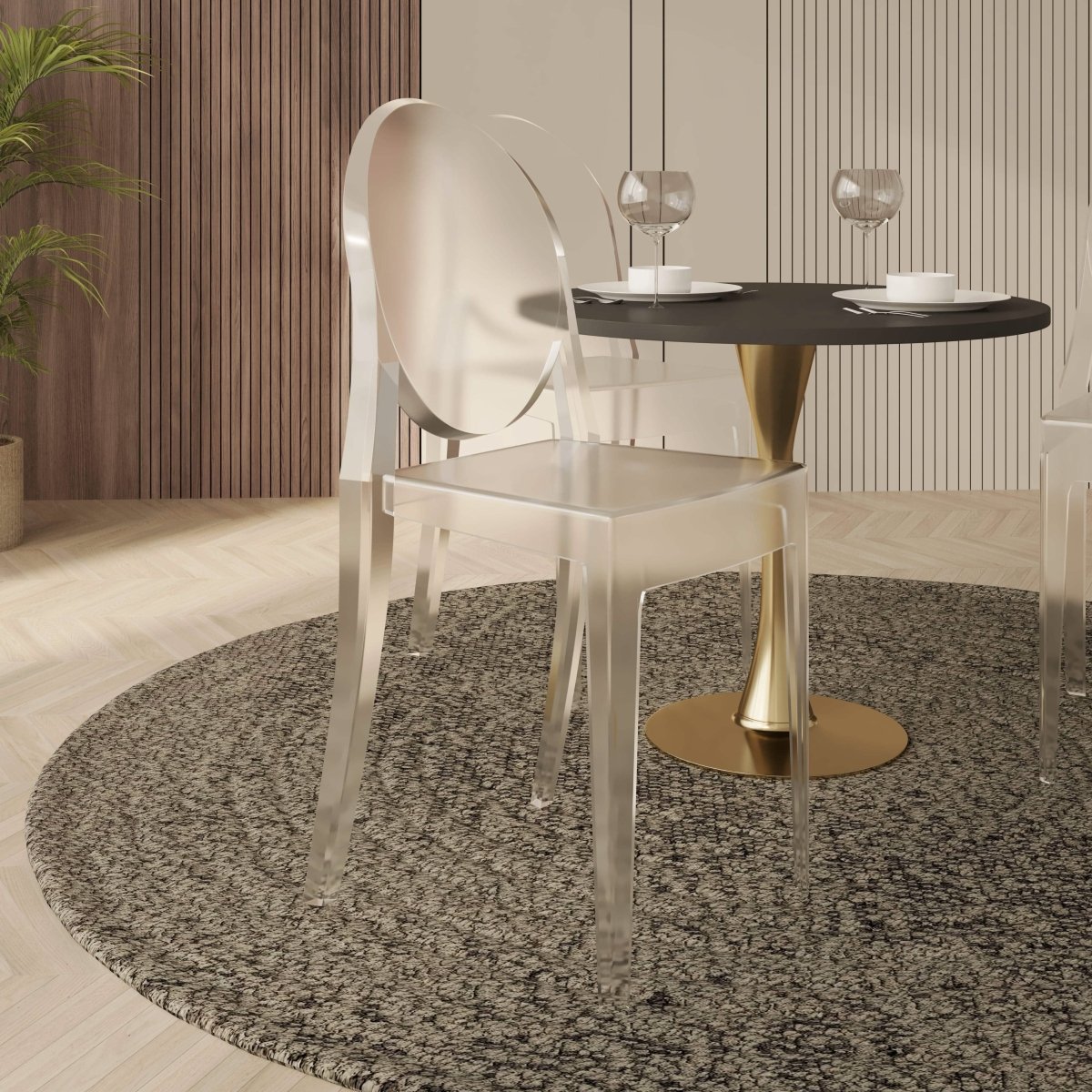 Marion Modern Transparent Acrylic Dining Chair