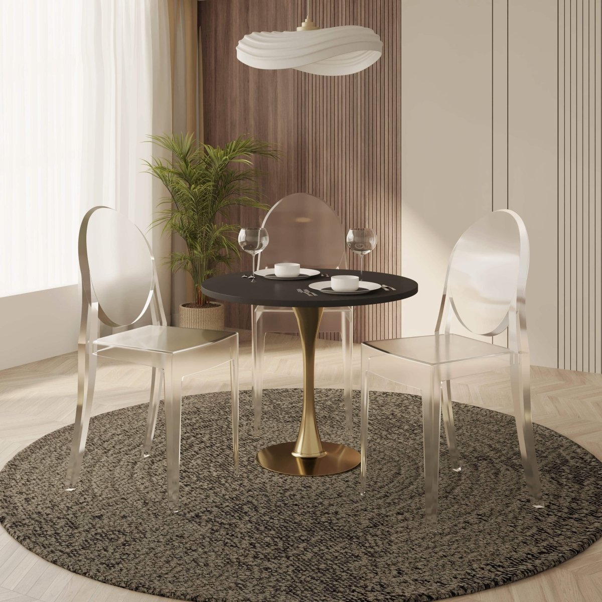 Marion Modern Transparent Acrylic Dining Chair