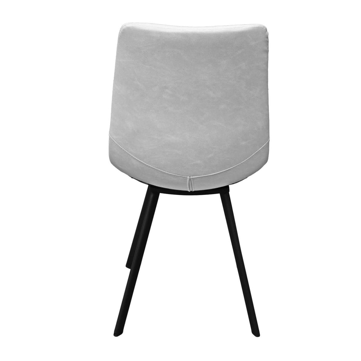 Markley Leather Dining Chair With Black/Gold Metal Legs