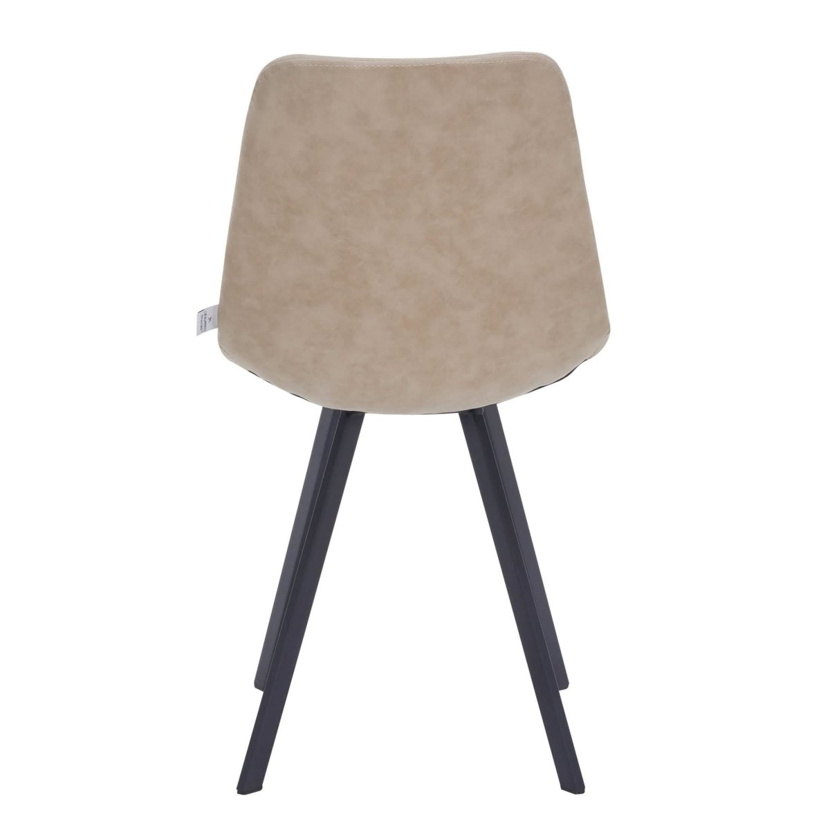 Markley Leather Dining Chair With Black/Gold Metal Legs