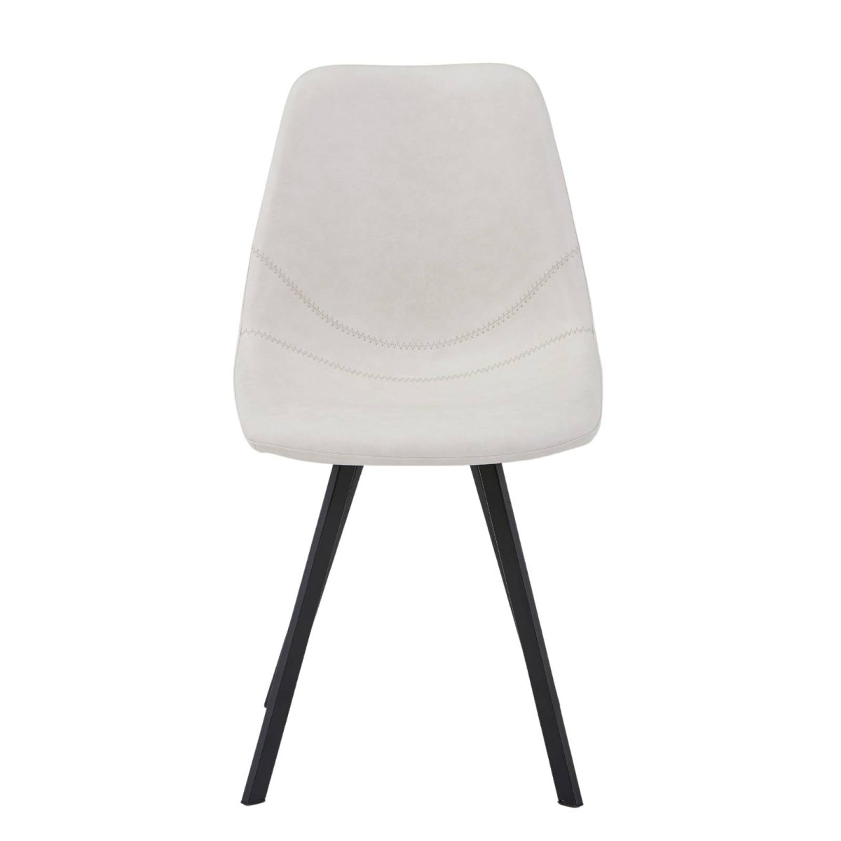 Markley Leather Dining Chair With Black/Gold Metal Legs